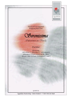 Serenissima - Partitur